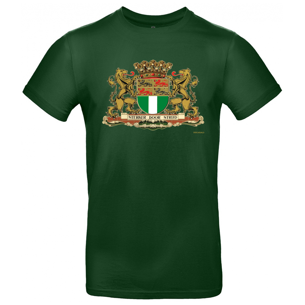 010 CASUALS ROTTERDAM T-SHIRT STADSWAPEN (AUTHENTIC) bottle green