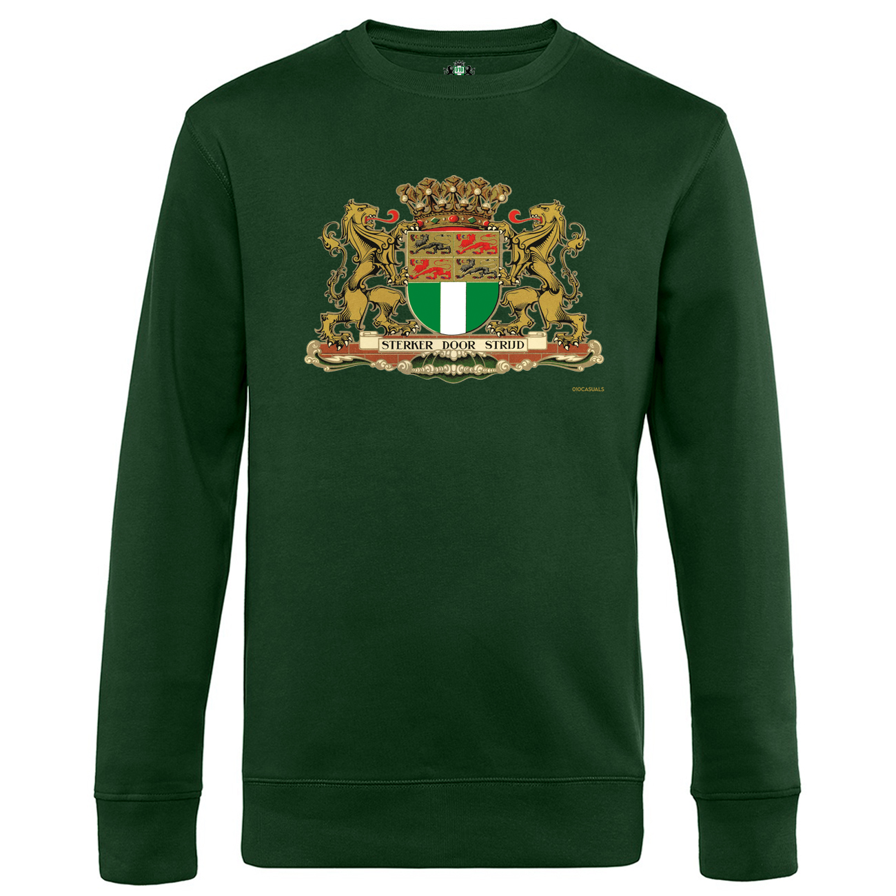 010 CASUALS ROTTERDAM SWEATER STADSWAPEN (AUTHENTIC) bottle green