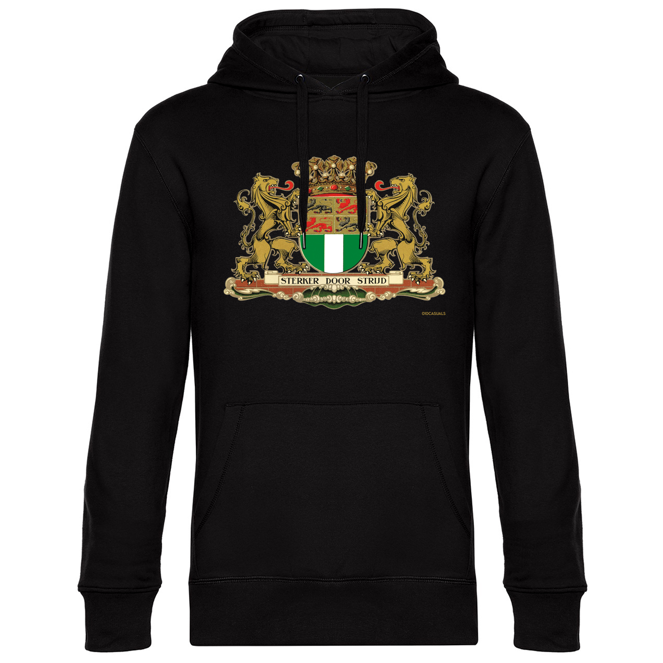 010 CASUALS HOODIE STADSWAPEN (AUTHENTIC) black