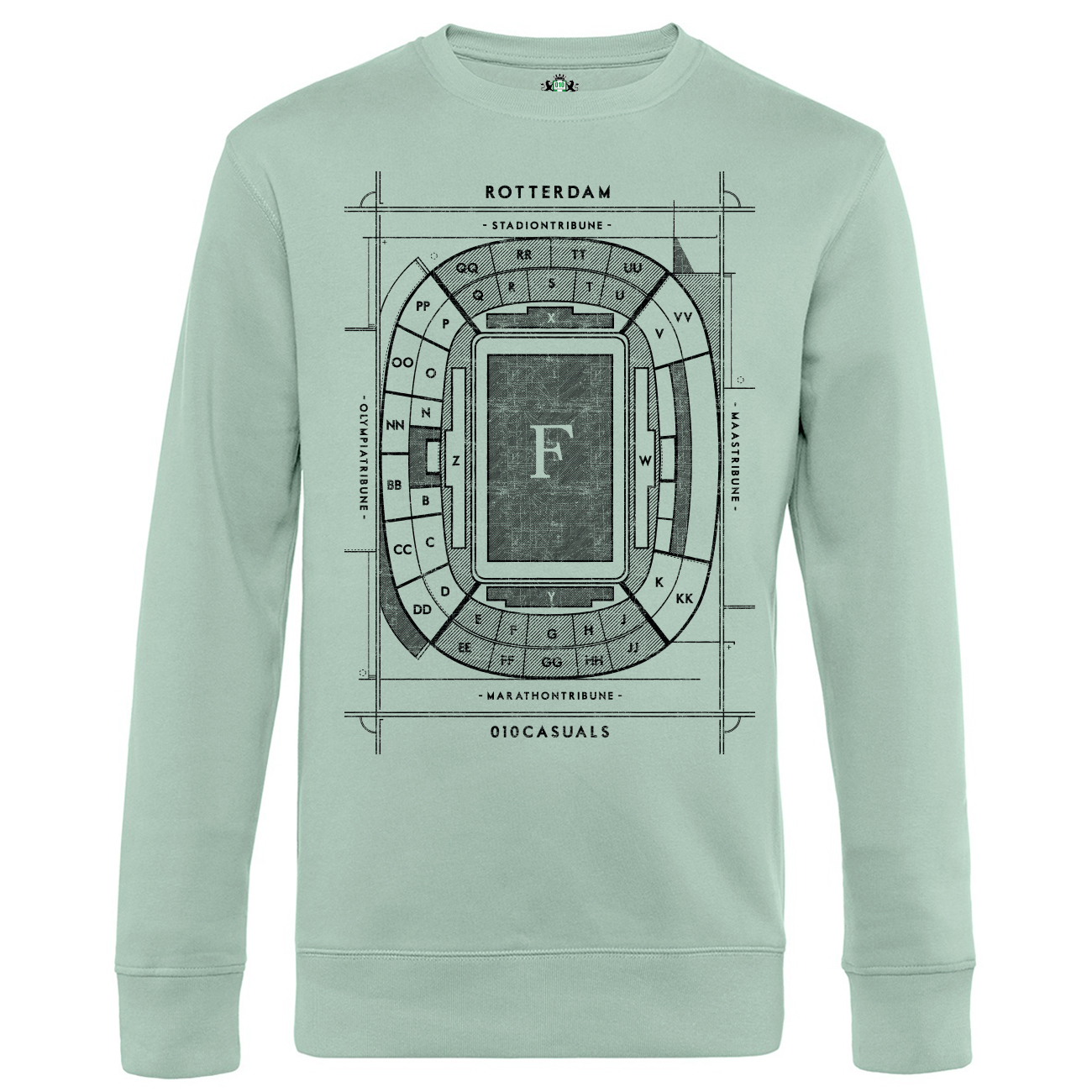 010 CASUALS SWEATER DE KUIP BLUEPRINT aqua green