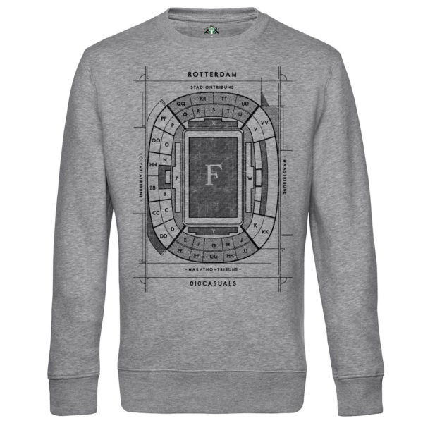 010 CASUALS SWEATER DE KUIP BLUEPRINT heather grey