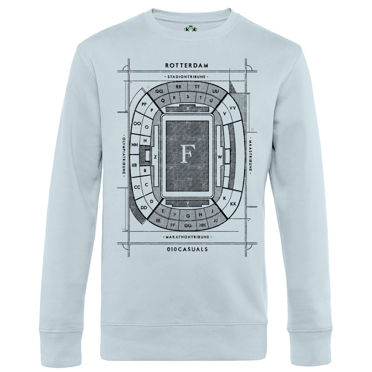 010 Casuals Sweater De Kuip Blueprint sky blue