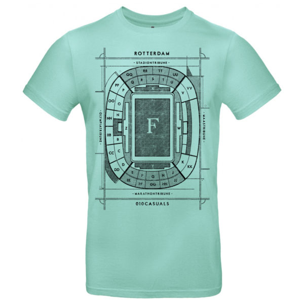 010 CASUALS ROTTERDAM T-SHIRT DE KUIP BLUEPRINT mint