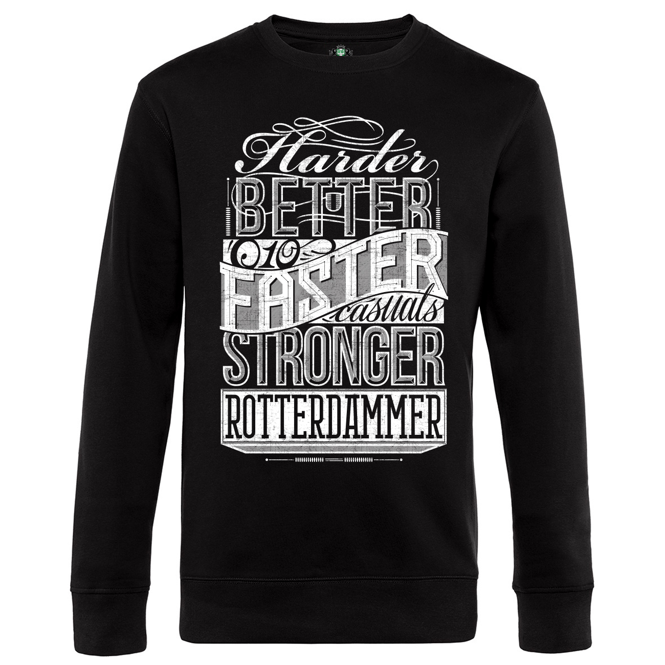 010 CASUALS SWEATER HARDER BETTER black