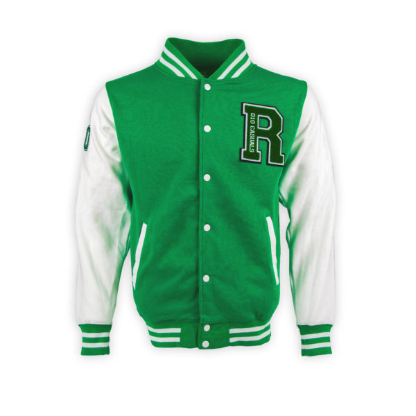 010 CASUALS ROTTERDAM BASEBALL JACK VARSITY SWEATJACKET GROEN/WIT