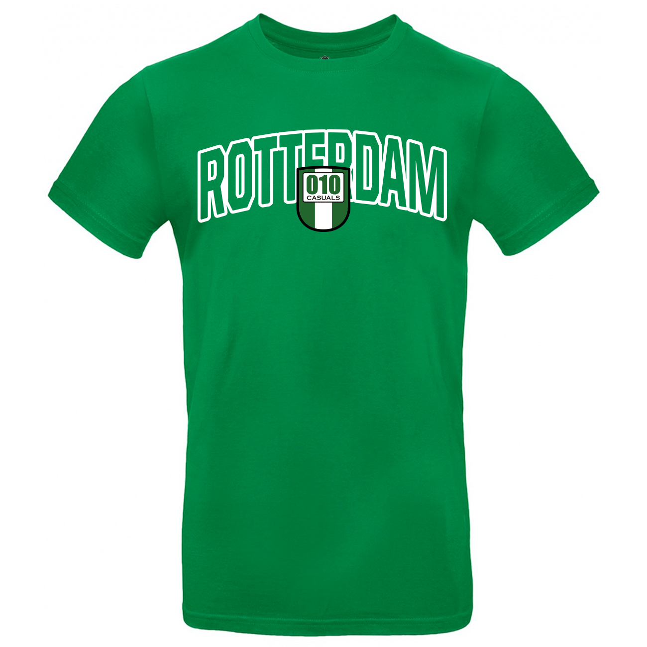 010 CASUALS ROTTERDAM T-SHIRT ARCH & SHIELD kelly green