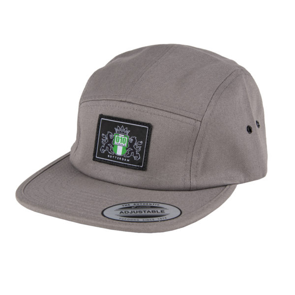 010 CASUALS ROTTERDAM 5 PANEL CAMPER JOCKEY CAP LOGO GREY