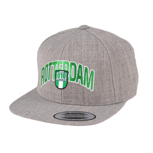 010 CASUALS ROTTERDAM SNAPBACK CAP ARCH & SHIELD HEATHER GREY