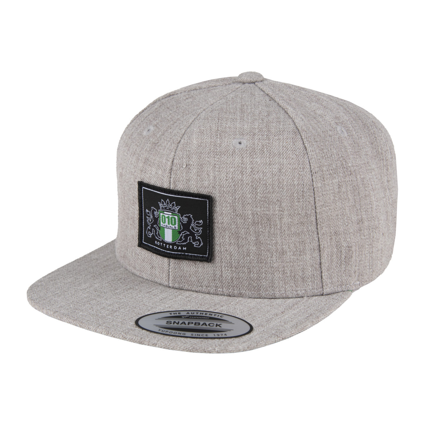 010 CASUALS ROTTERDAM SNAPBACK CAP LOGO HEATHER GREY