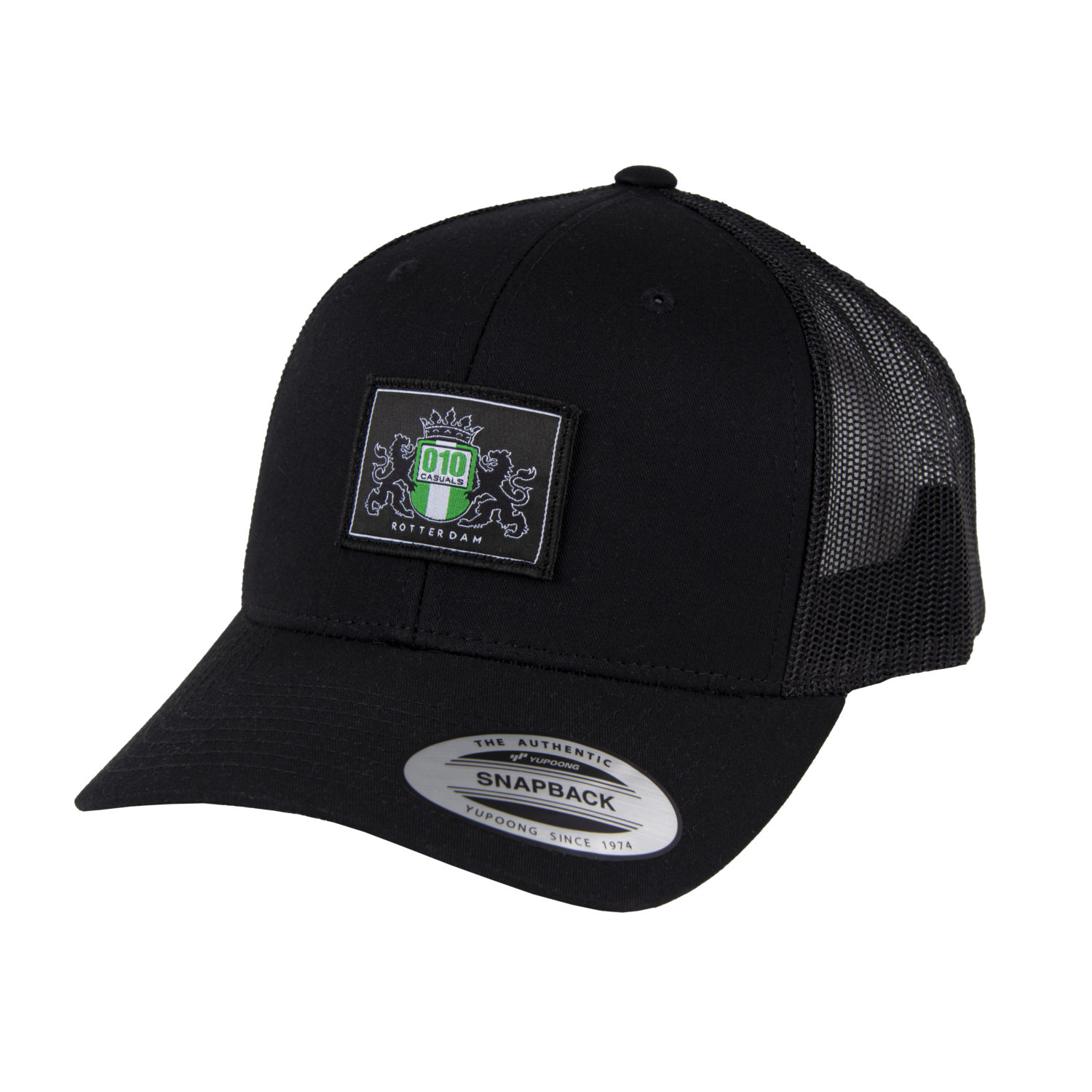 010 CASUALS ROTTERDAM TRUCKER CAP LOGO BLACK