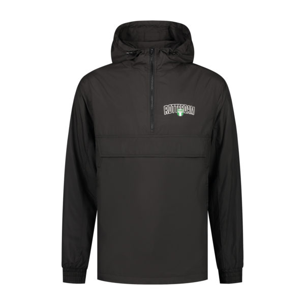 010 CASUALS ROTTERDAM PULL-OVER WINDJACK ARCH & SHIELD BLACK - Afbeelding 2