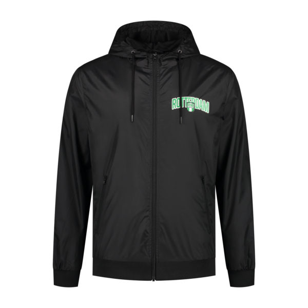 010 CASUALS ROTTERDAM WINDJACK ZIPPER ARCH & SHIELD BLACK - Afbeelding 2