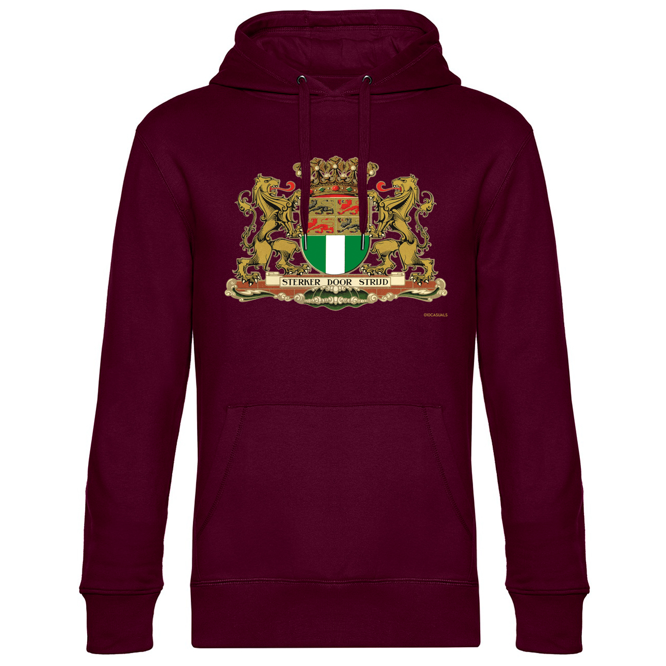 010 CASUALS ROTTERDAM HOODIE STADSWAPEN (AUTHENTIC) dark cherry