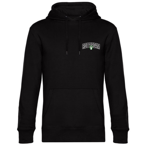 010 CASUALS ROTTERDAM HOODIE ARCH & SHIELD (backprint) black - Afbeelding 2