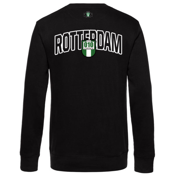 010 CASUALS ROTTERDAM SWEATER ARCH & SHIELD (backprint) black - Afbeelding 3
