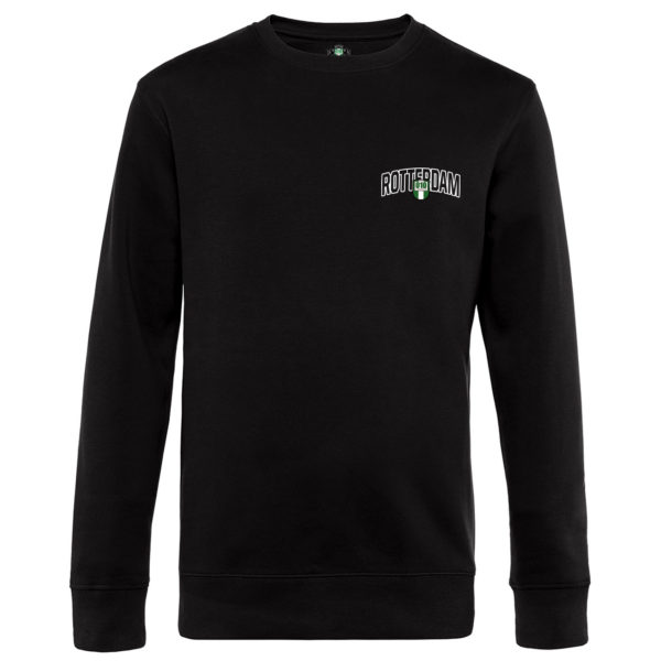 010 CASUALS ROTTERDAM SWEATER ARCH & SHIELD (backprint) black - Afbeelding 2